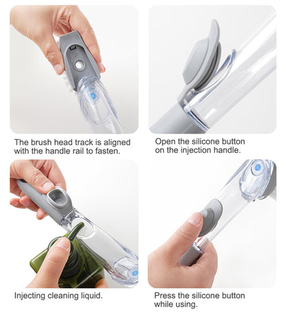 Escova de Limpeza com Dispensador de Líquido Automático